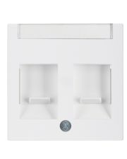 Накладка для суппортов под 2 модуля RJ12/RJ45, полярная белизна матовая Berker S.1/B.3/B.7