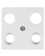 Накладка для антенной розетки 4 отверстия, полярная белизна матовая Berker S.1/B.3/B.7