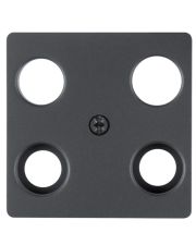 Накладка для антенной розетки 4 отверстия, антрацит Berker B.3/B.7/K.1