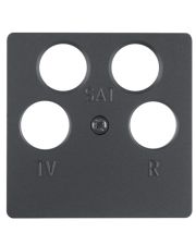 Накладка для антенной розетки 4 отверстия, антрацит Berker B.3/B.7/K.1