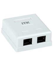 Розетка информационная RJ45, кат.5Е UTP, 2-порта, ITK