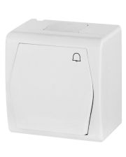Выключатель накладной 1-кл. белый Elektro-Plast Hermes-2 IP44, 1005-00