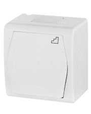 Выключатель проходной 1-кл. белый Elektro-Plast Hermes-2 IP44, накладной, 1003-00