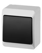 Выключатель накладной 1-кл. дымчатый Elektro-Plast Hermes IP44, 0331-01