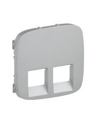 Панель розетки RJ11+RJ45 Legrand Valena Allure алюминий