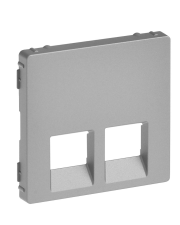 Панель розетки RJ11+RJ45 Legrand Valena Life алюминий