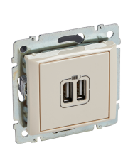 Механизм розетки 2хUSB Legrand Valena слоновая кость