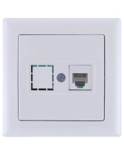 Розетка телефонна RJ12 РТ01-00-0-ББ Bolero, IEK