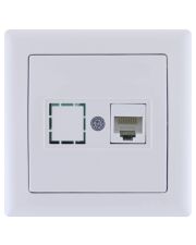 Розетка комп'ютерна RJ45 РК01-00-0-ББ Bolero, IEK