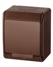 Одноклавишный выключатель Elektro-Plast Hermes 0321-06 (коричневый)
