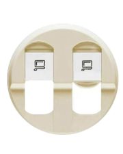 Панель розетки 2xRJ45 кат.6 (для UTP/FTP/SFTP) Legrand Celiane слоновая кость