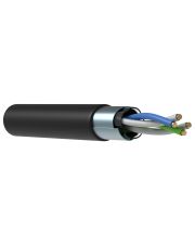 Кабель связи (витая пара) ITK F/UTP кат.5E 2х2х24(0,51мм)AWG solid LDPE черный LC3-C5E02-339 (500м)