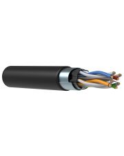 Кабель F/UTP, кат.6 4х2х23AWG, solid LDPE, 305м, черный