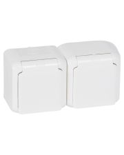 Розетка 2X2К+З Legrand Forix белая