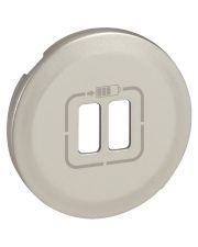 Панель розетки 2хUSB Legrand Celiane титан