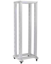 Серая двухрамная стойка на роликах 19" 47U ITK LF35-47U66-2R 600x600мм