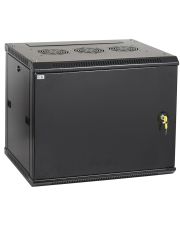 Черный серверный шкаф 19" ITK LWR5-09U66-MF LINEA W 9U 600x600мм