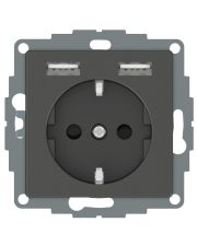 USB розетка Schuko Schneider Electric Merten System M MTN2366-0414 2 USB (антрацит)