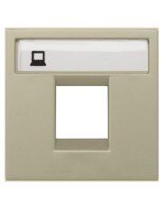 Одноместная накладка коммуникационной розетки ABB Zenit N2218.1 CV 2М (шампань)