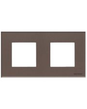 Двухместная рамка ABB Zenit N2272 CC стекло (кофе)