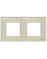 Двухместная рамка ABB Zenit N2272 CP стекло (жемчуг)