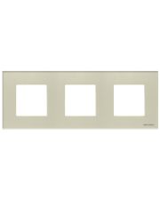 Трехместная рамка ABB Zenit N2273 CP стекло (жемчуг)