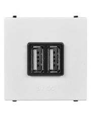 USB розетка ABB Zenit N2285 BL 2М (білий)