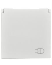 Механизм розетки ABB Zenit N2288.1 BL 2М с заземлением и крышкой (белый)