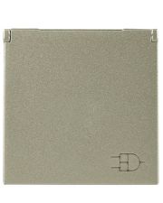 Механізм розетки ABB Zenit N2288.1 CV 2М із заземленням та кришкою (шампань)