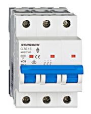 Автоматичний вимикач 50А 3P 6кА, Schrack Technik