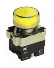 Індикатор світлосигнальний LAY5-BU65 жовтого кольору Ø22мм IEK
