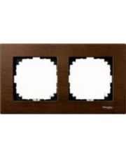 Рамка двойная M-ELEGANCE wood орех Merten, MTN4052-3473