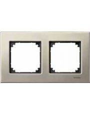Рамка двойная M-ELEGANCE metal титан Merten, MTN403205