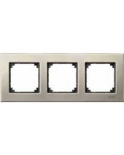 Рамка тройная M-ELEGANCE metal титан Merten, MTN403305