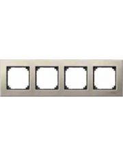Четырехместная рамка M-ELEGANCE metal титан Merten, MTN403405