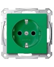 Механизм розетки SCHUKO с заслонками зеленый 16А Merten, MTN2300-0304