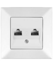 Розетка комп'ютерна Meridian, 2xRJ45 Cat.5e, білий