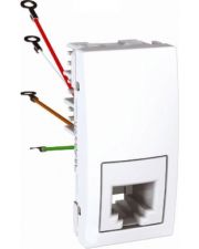 Розетка телефонна RJ-11, 4 конт. біла Schneider Electric
