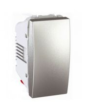 Перемикач 1-клавішний (СХ.6) алюміній Schneider Electric