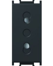 Розетка 1М 10A 250V черный VM20SB-B, ТЕМ