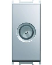 Розетка TV базовая серебро KM10ES-B, ТЕМ
