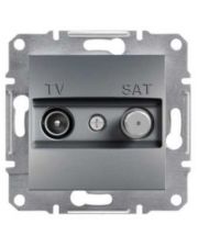 Розетка TV-SAT индивид.1dB без рамки сталь Asfora, EPH3400462
