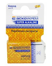 Батарейка щелочная Аско-Укрем Корунд.6LR61.SC1 (вакуум 1шт)