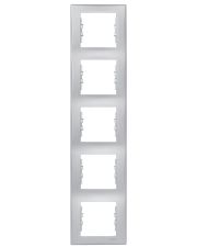 П'ятимісна вертикальна рамка Schneider Electric Sedna SDN5801560 (алюміній)
