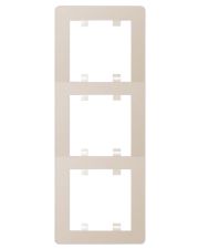 Рамка 3-кратна WL5131 Lumina-2, вертикальна, кремова, Hager