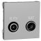 Розетка одинарна Schneider Electric NU345430 R-TV SAT 2М (алюміній)