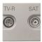 TV-R SAT розетка ABB Zenit 2CLA225130N1301 N2251.3 PL (срібло)