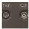 Кінцева TV-R SAT розетка ABB Zenit 2CLA225170N1801 N2251.7 AN (антрацит)