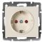 Розетка Lezard Rain (703-0388-124B) с защитными шторками детей с з/к ПБТ (кремовая)