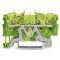 Клемма заземления Wago 2000-1307 для DIN-рейки 35х15 и 35х7,5 Push-in Cage Clamp® Ex e II (желто-зеленая)
